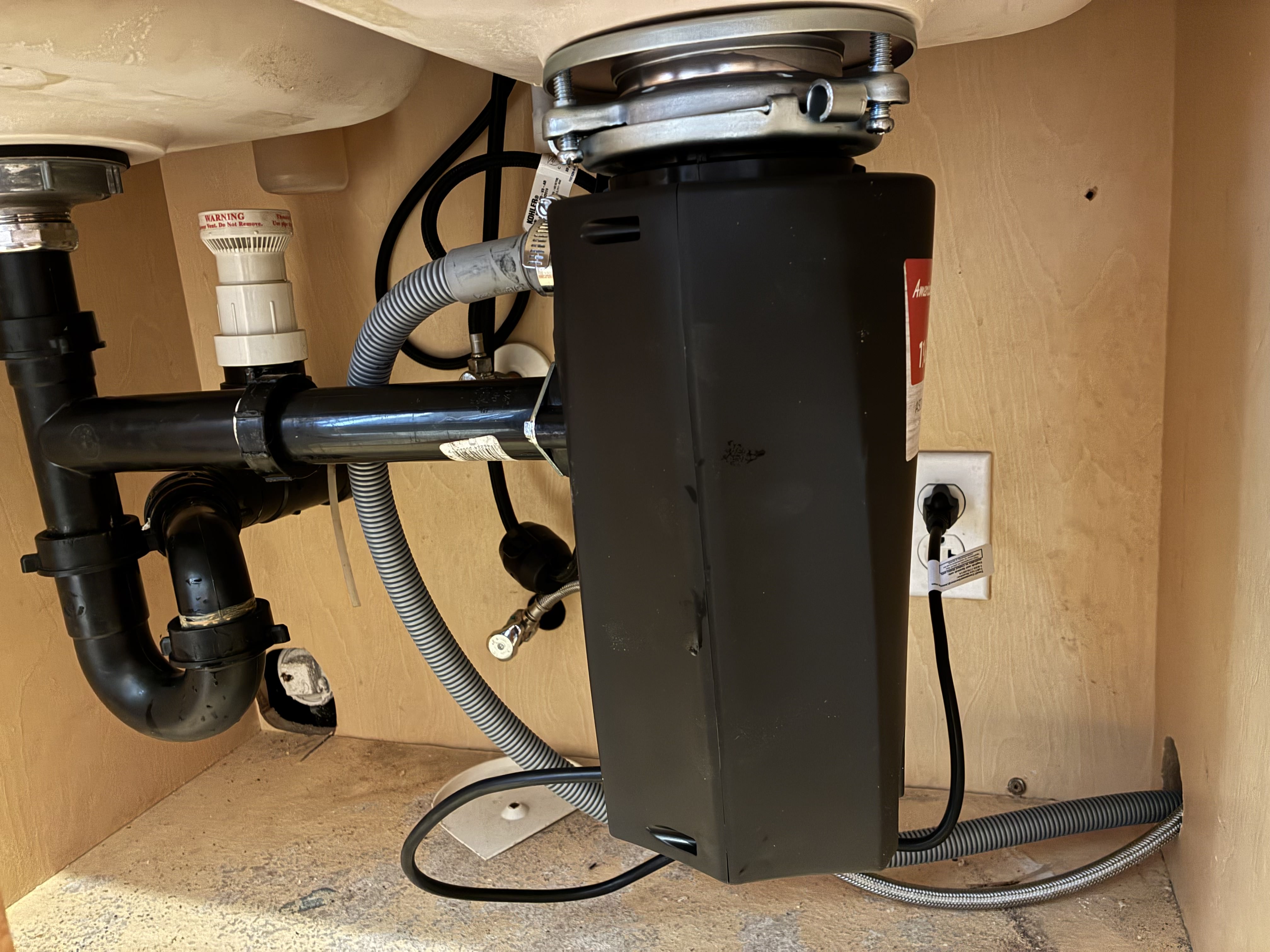 Garbage disposal replacement work