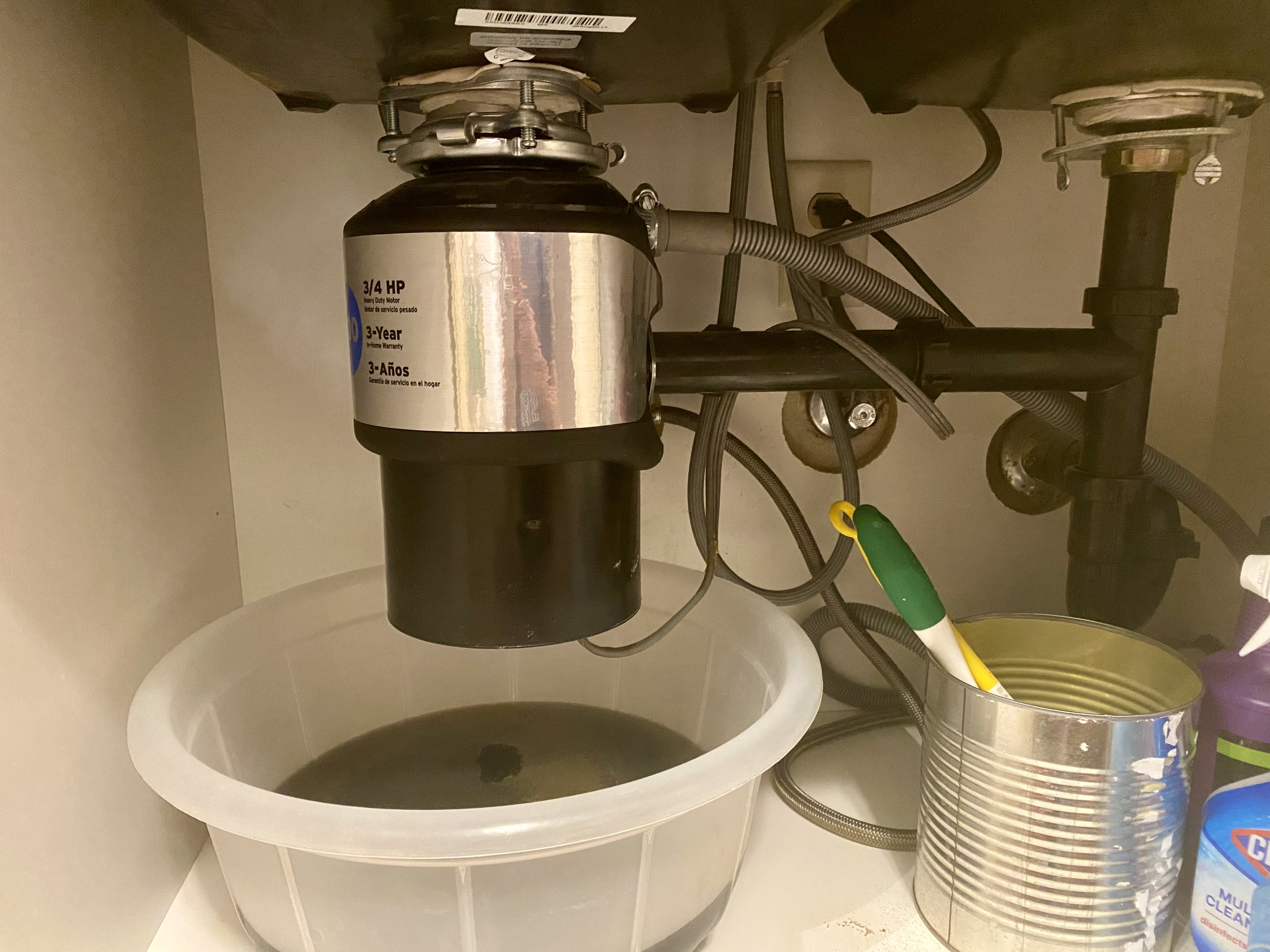 Garbage disposal replacement work